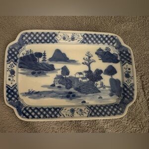 Chinese Blue and White Porcelain Decorative Canton Tray